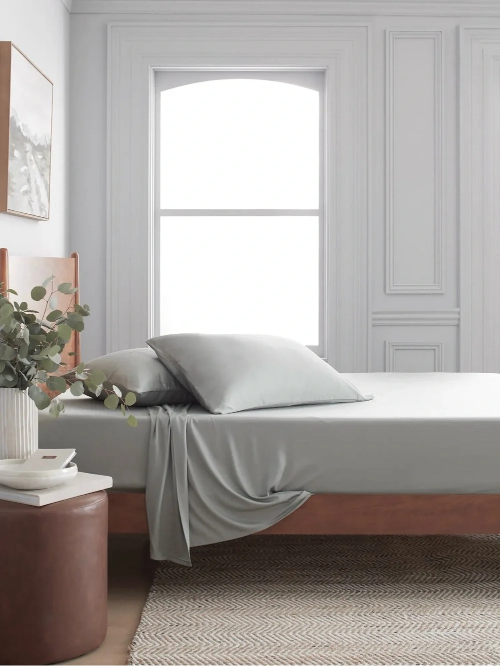 New Quince 4-piece Bamboo Sheet Set Full Size - Light Grey MSRP $124